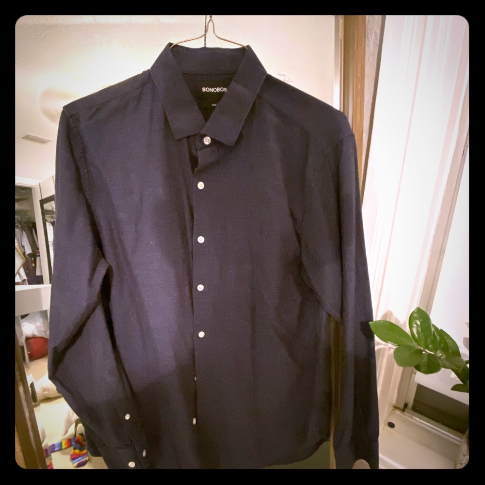 Navy Bonobos Slim Fit Button Down | Warn Once